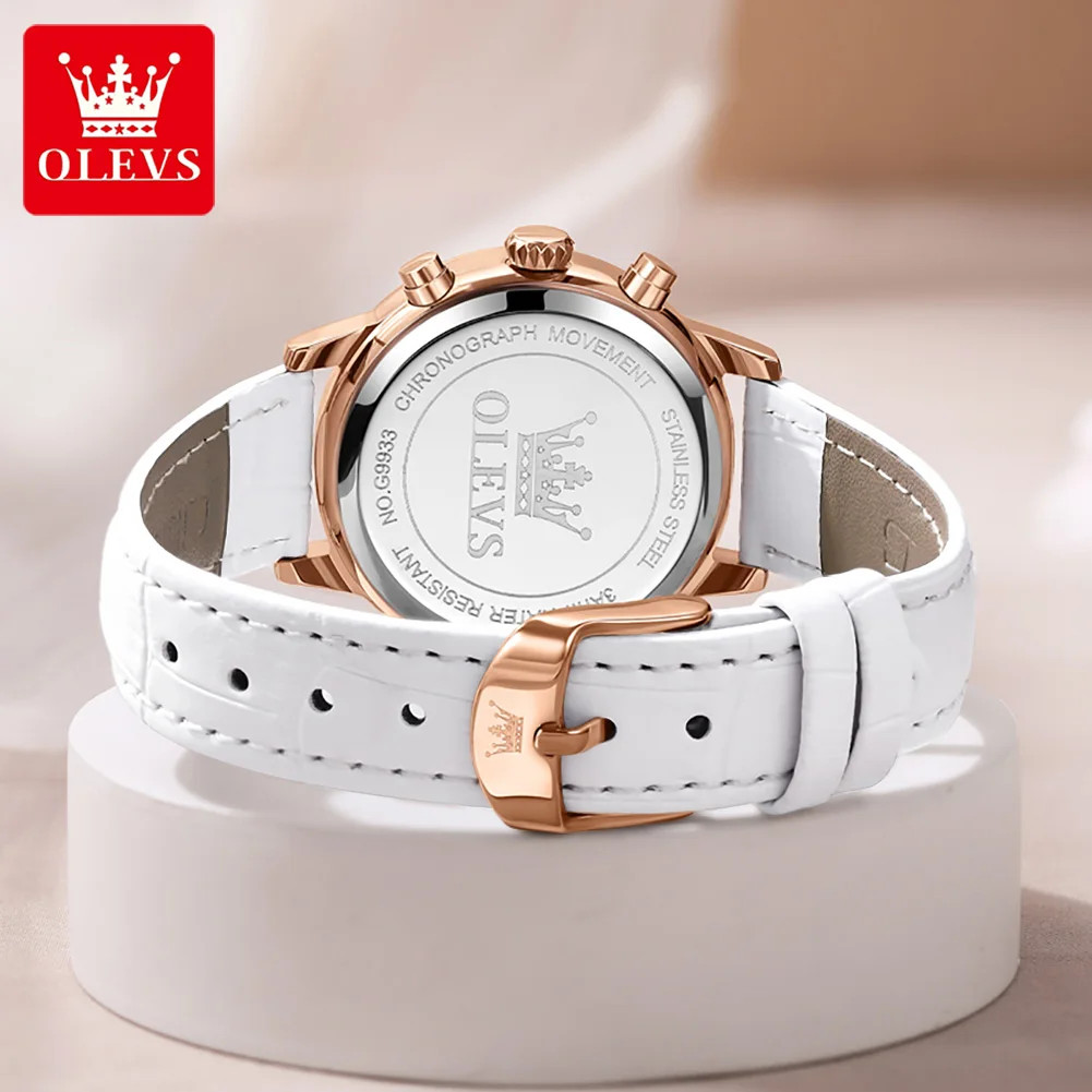 OLEVS Women’s Date Chronograph Wristwatch Luminous Quartz Watch for Ladies