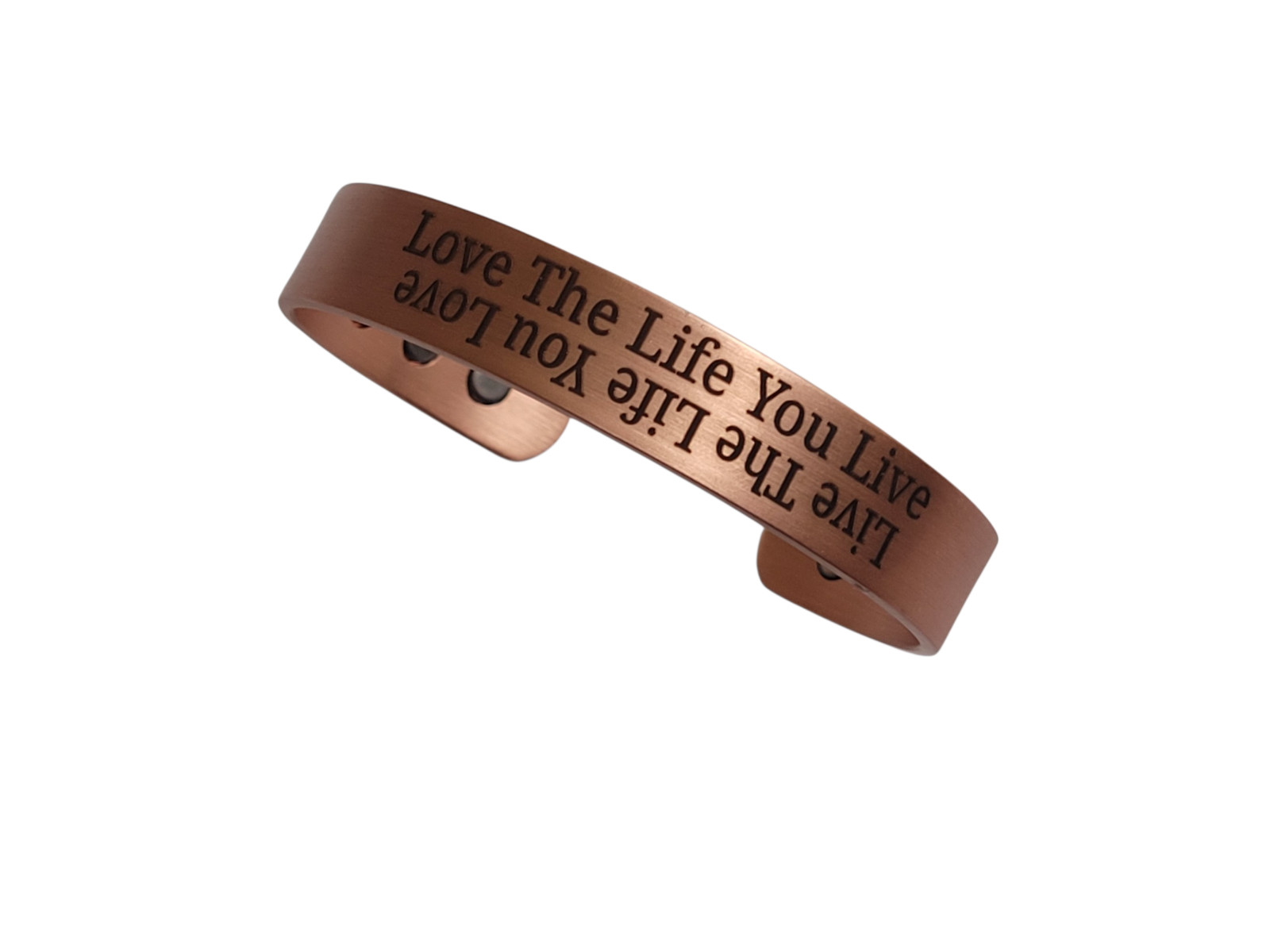 Pure Solid Copper Magnetic Bracelet Arthritis Therapy Cuff Love Life You Live
