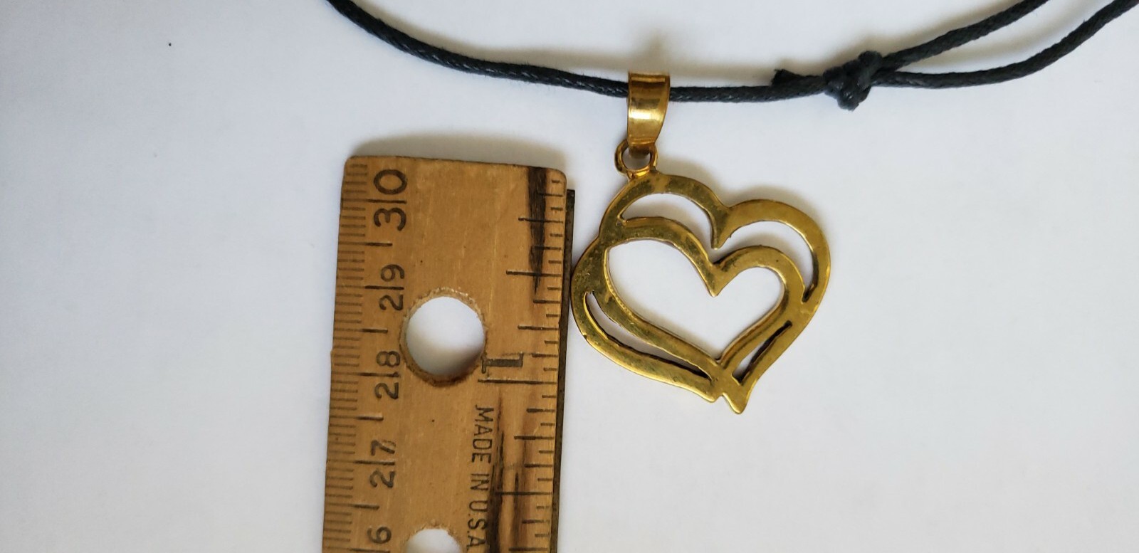 Handmade Southeast Asia Cambodia Intertwined Hearts pendant necklace jewelry