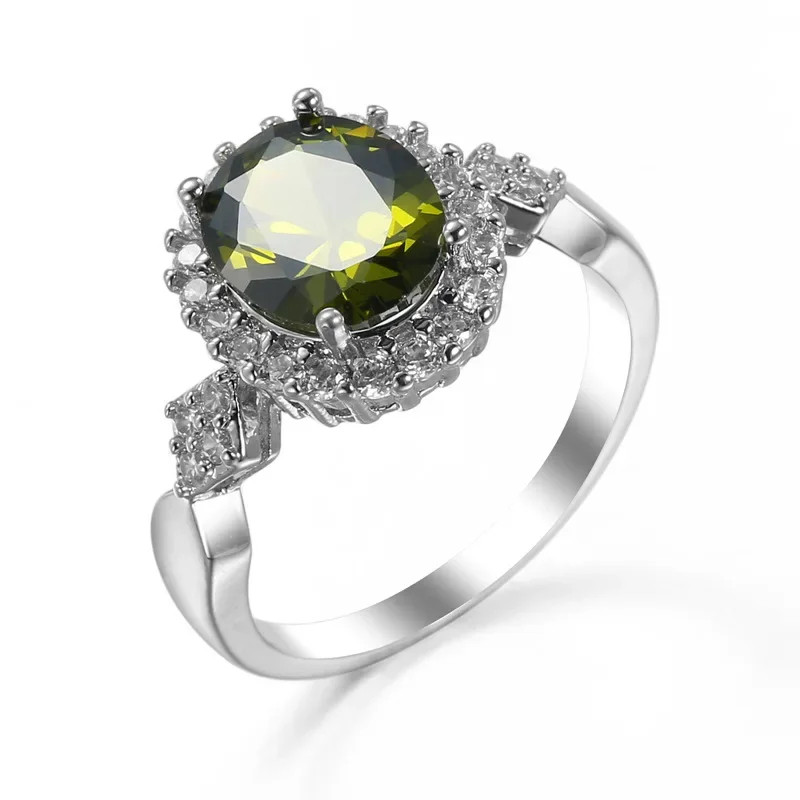 Stackable Ring 925 Sterling Silver Round Black Zircon Tension Mount Jewelry