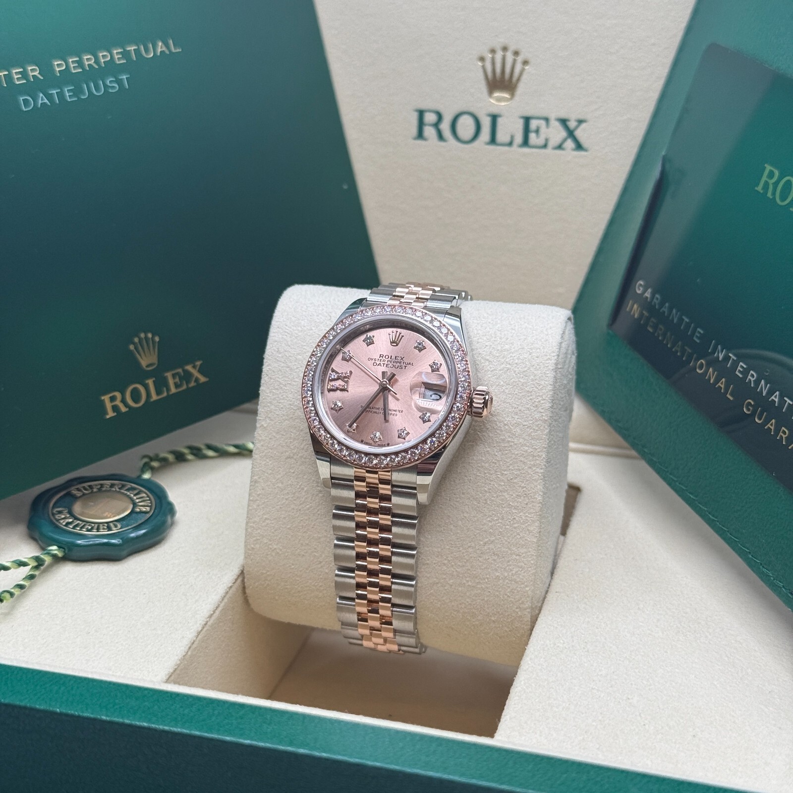 Rolex Lady-Datejust NEW 2025 Pink Star Diamond Dial Two Tone Rose Gold Jubilee