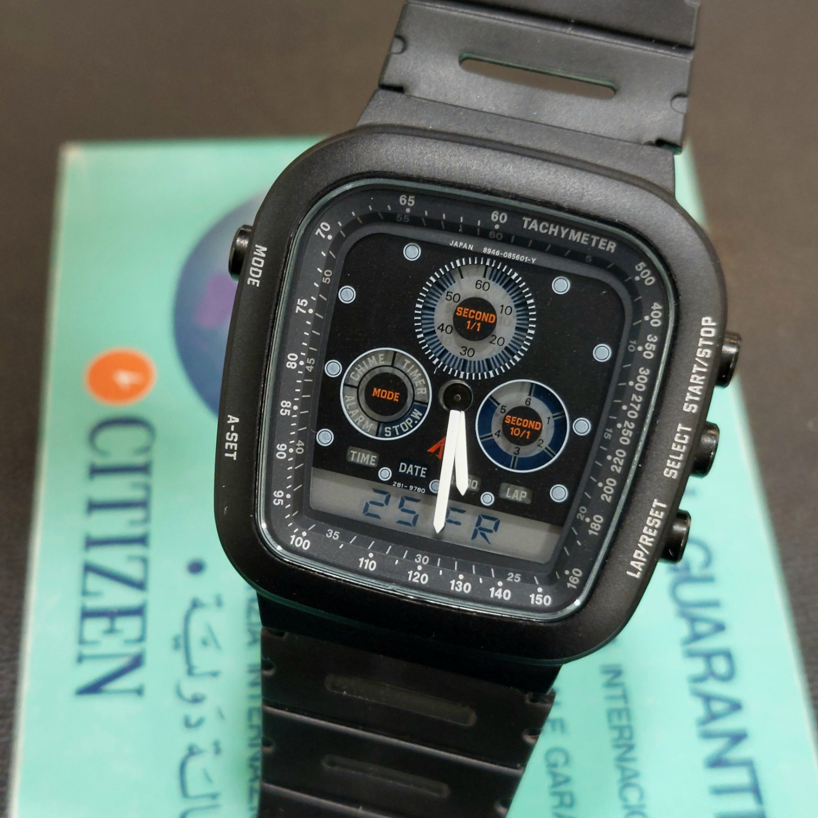 RARE Citizen 8946 ana/digit COMBO watch JAPAN Ful Set Vintage