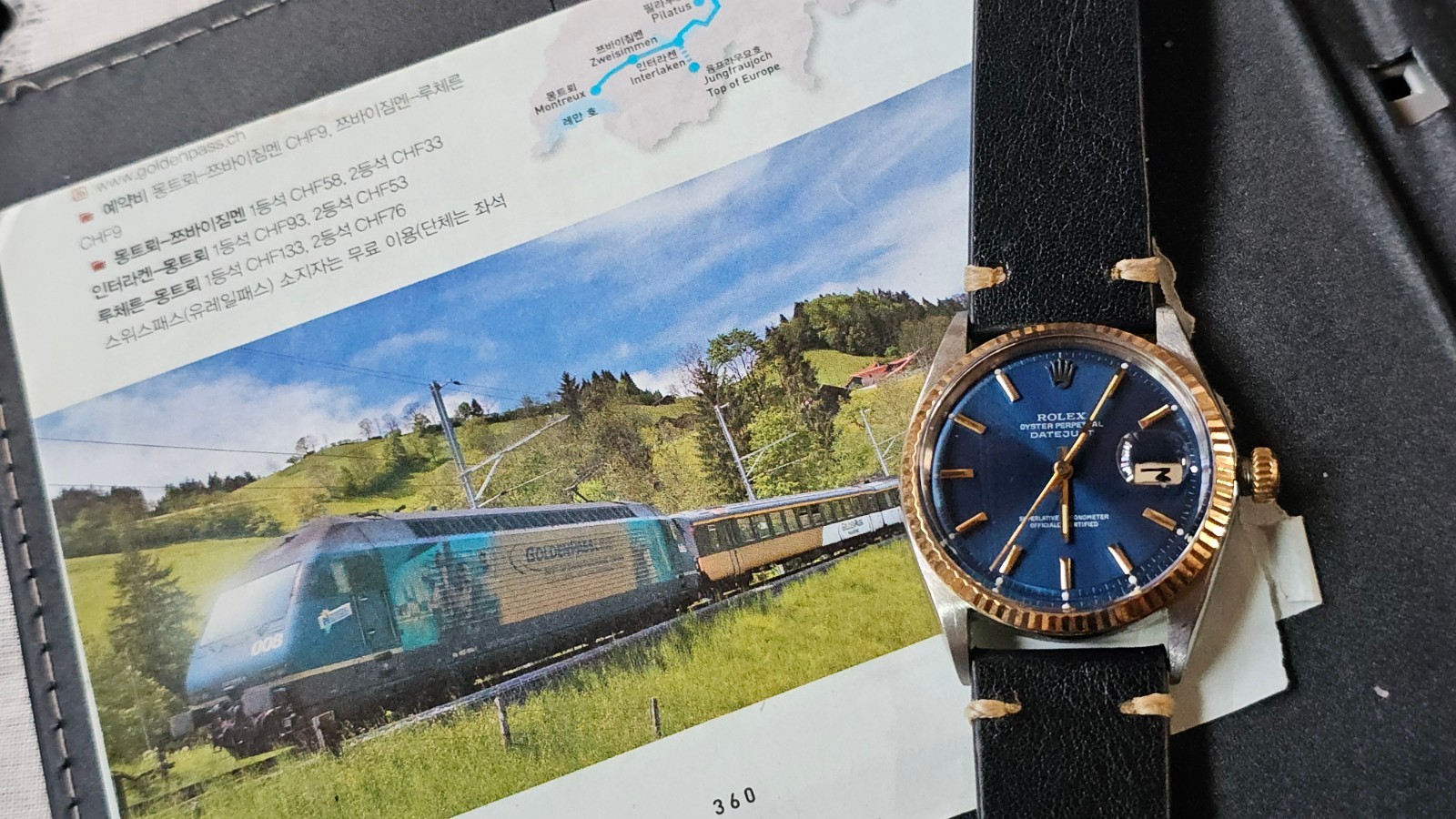 Rolex Datejust 1601 Blue Pie-Pan Dial Two-Tone Men’s Automatic Watch 1974