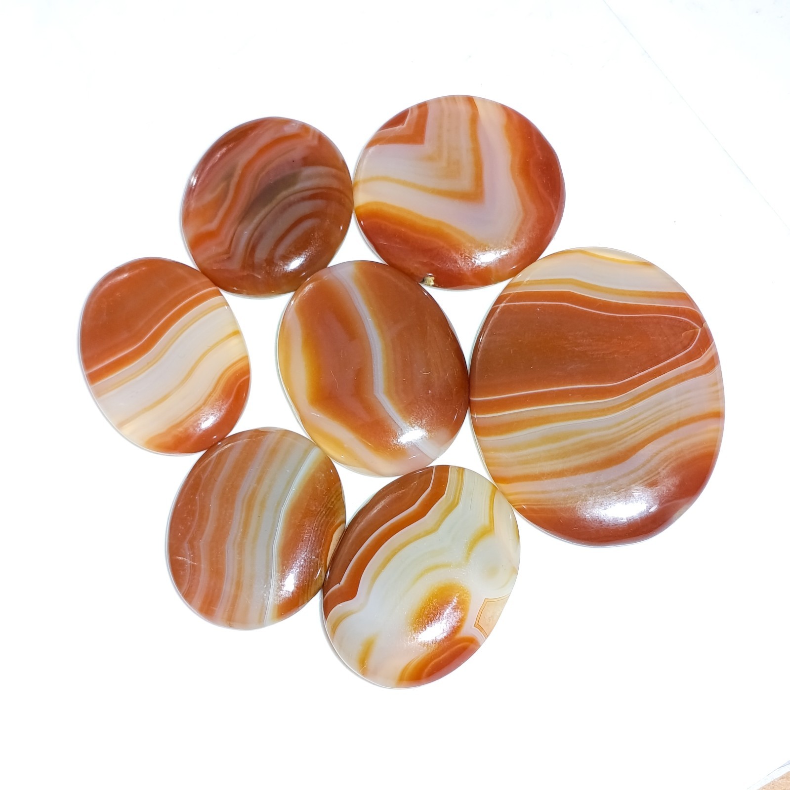 Red Onyx Gemstone Cabochons – Random Pick – Polished Finish – Size 15–30 mm
