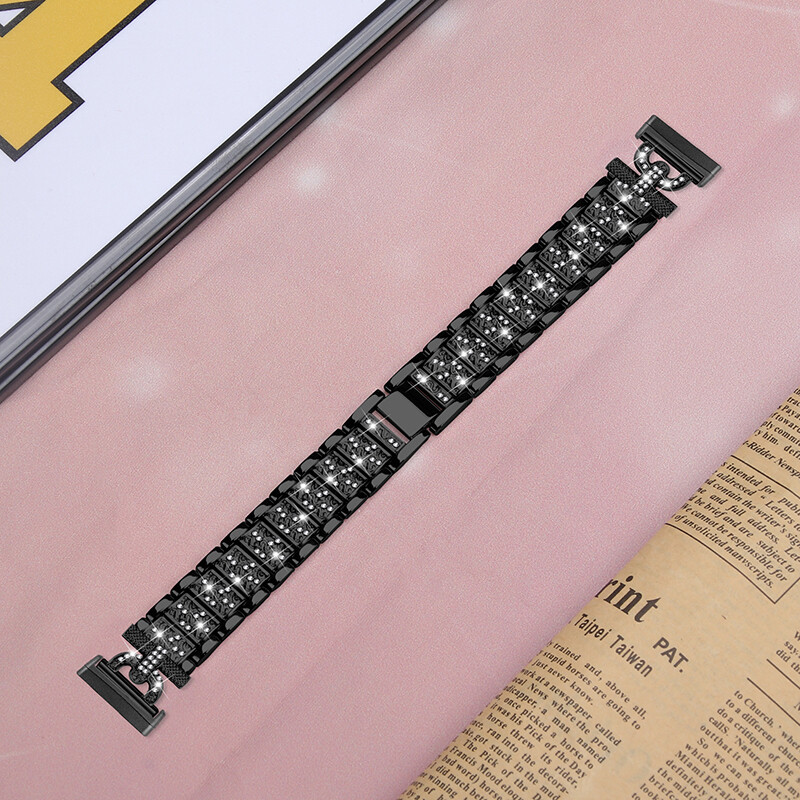 Stylish Bling Bracelet Stainless Steel Band Strap For Fitbit Versa 3/4 Sense 2