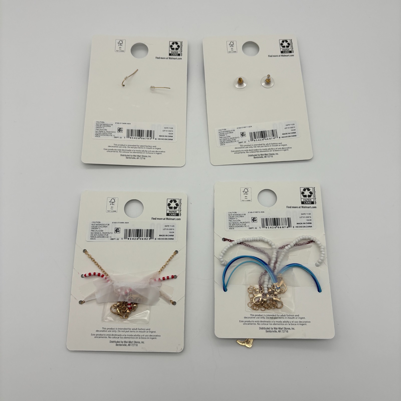 Way to Celebrate Red White Blue American Patriotic USA 4th July Earrings Anklets