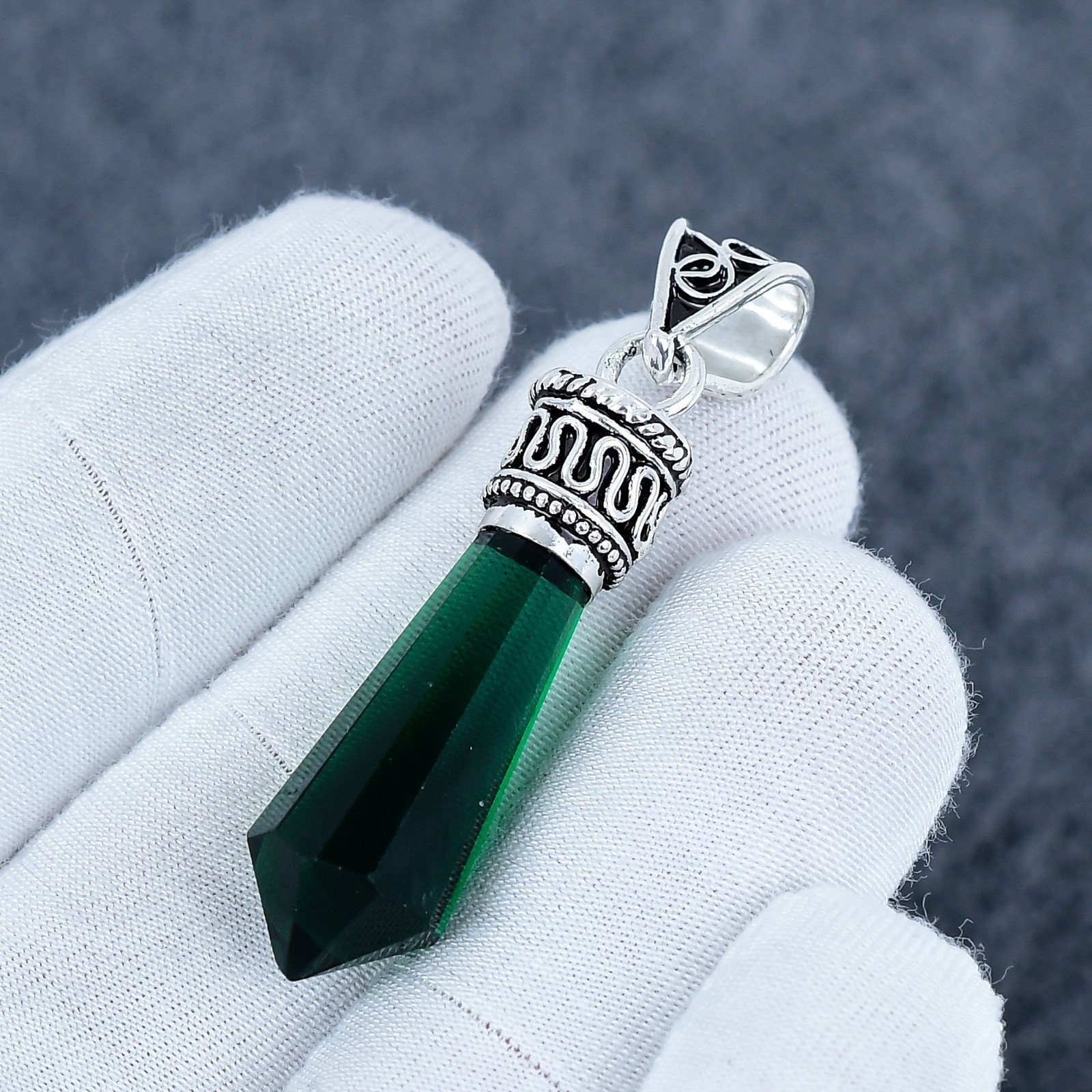 Green Tourmaline Pendant, 925 Sterling Silver Pendant, Handmade Pendant, Gift