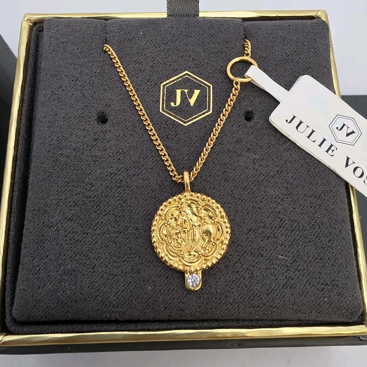 Julie Vos Coin Pendant Necklace