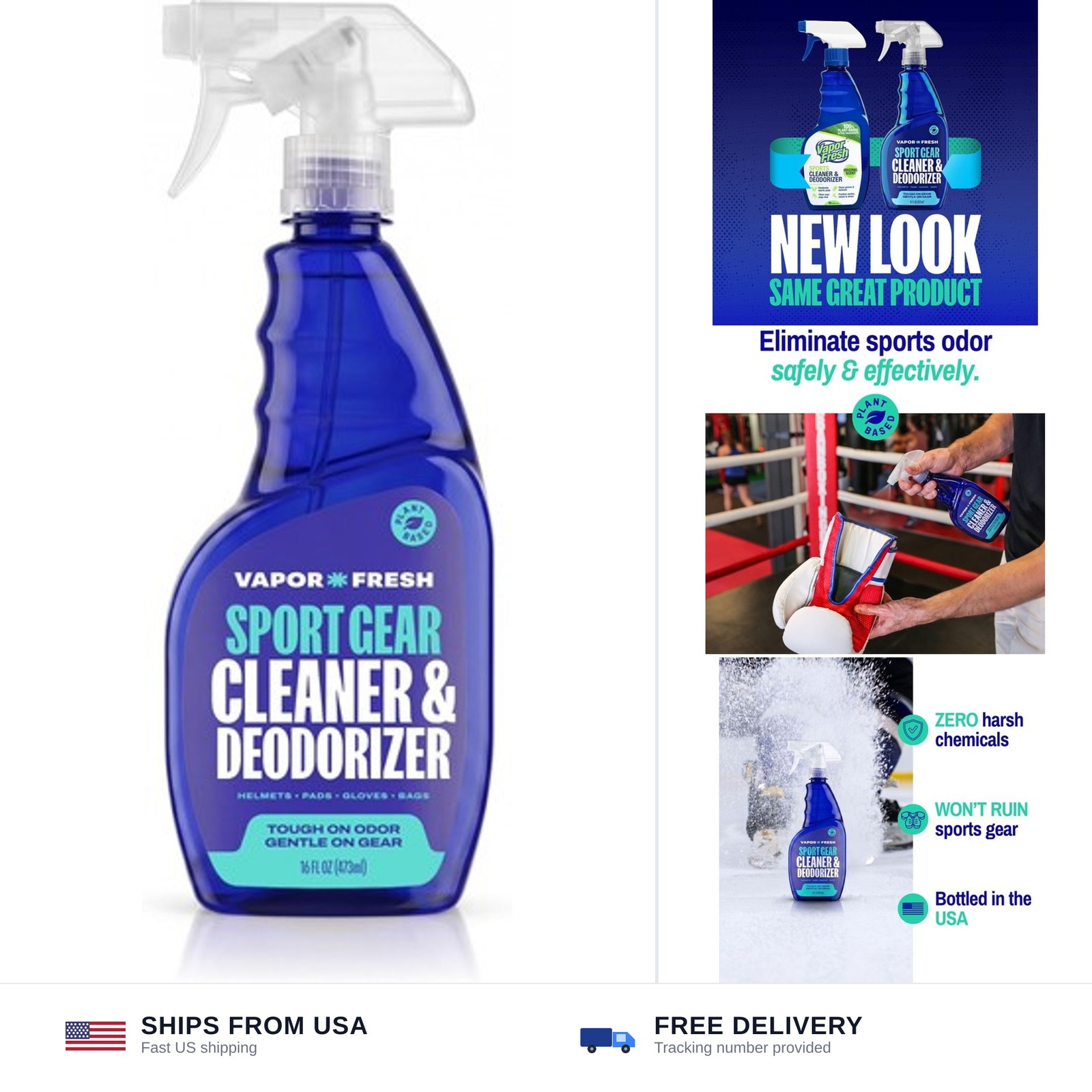 Vapor Fresh Sports Cleaner and Deodorizer – For Boxing Gloves, Sports Pads, H…
