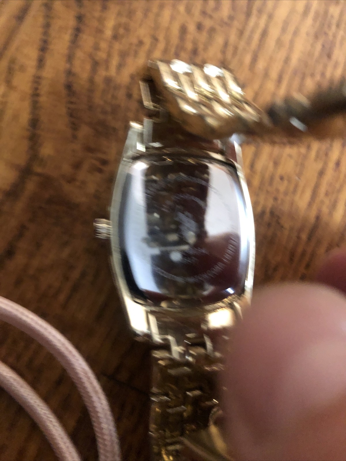 U.S. Polo Assn Gold Watch With Rhinestones 1.25” X 1.25” Frame Needs Battery