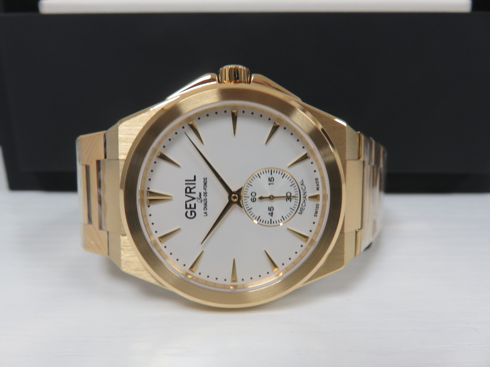 Gevril Men’s 49912B Montauk Sub Dial Swiss Made ETA 7001 Gold IP 40mm Watch