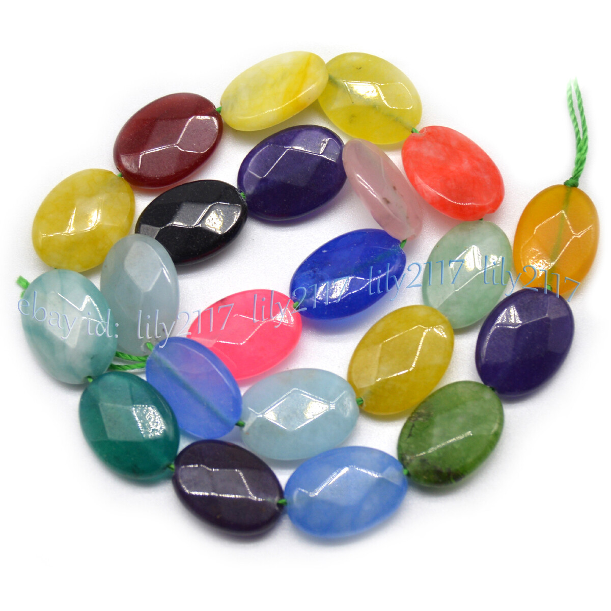 13x18mm Natural Gemstone Jade Jasper Oval Egg Shaped Loose Beads 15” Strand