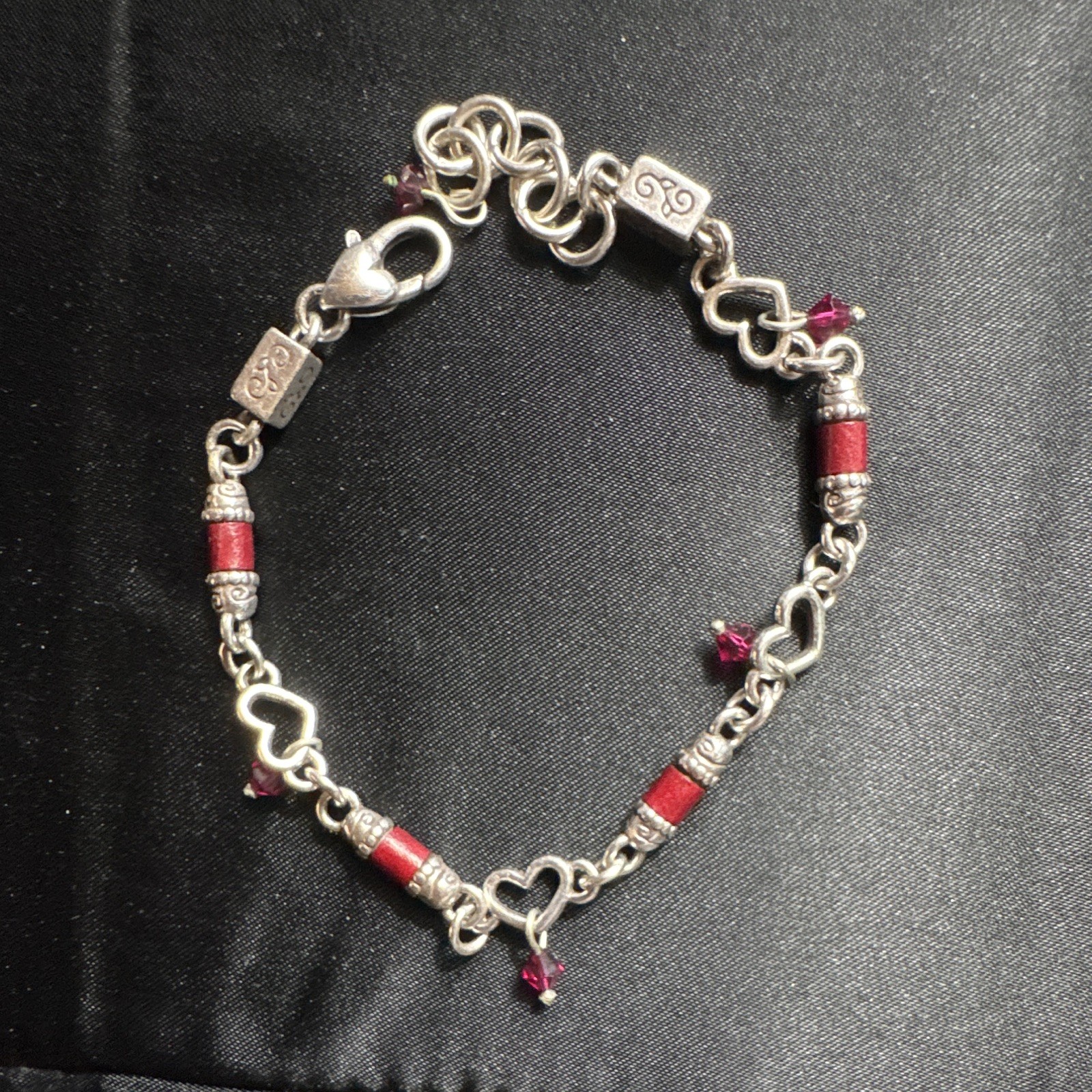 Brighton Heart Song Bracelet Red Bicone Crystals 6.5″ to 8.5″