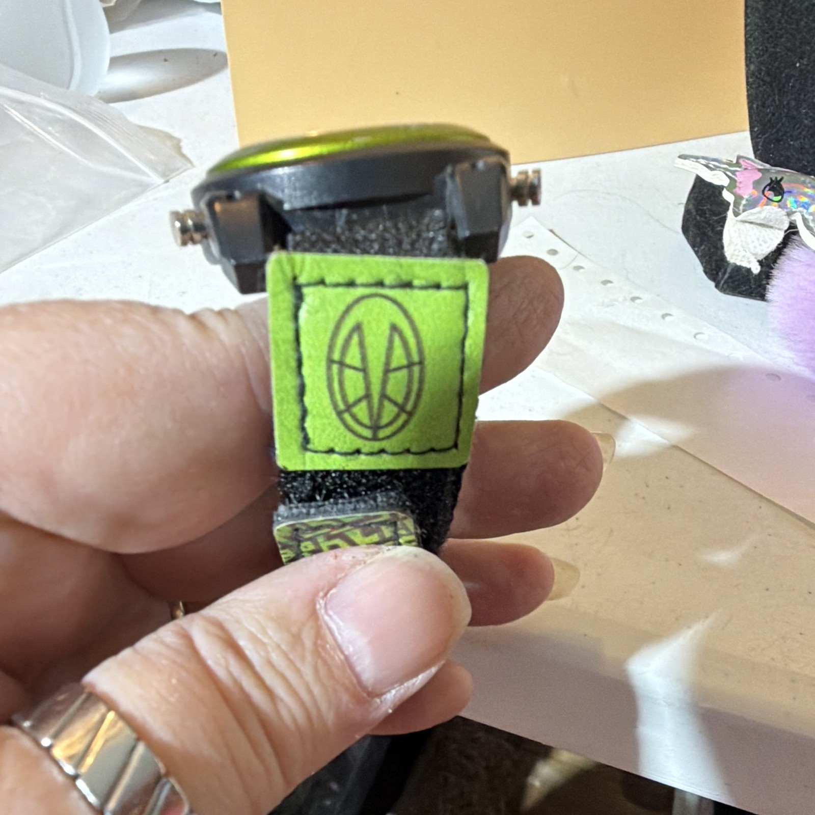 Nickelodeon TMNT Kids Digital LCD Quartz Watch Green/Black Hook-Loop Nylon