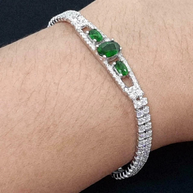5 Ct Oval Cut Lab Created Diamond Tennis Bracelet14k White Gold Plated