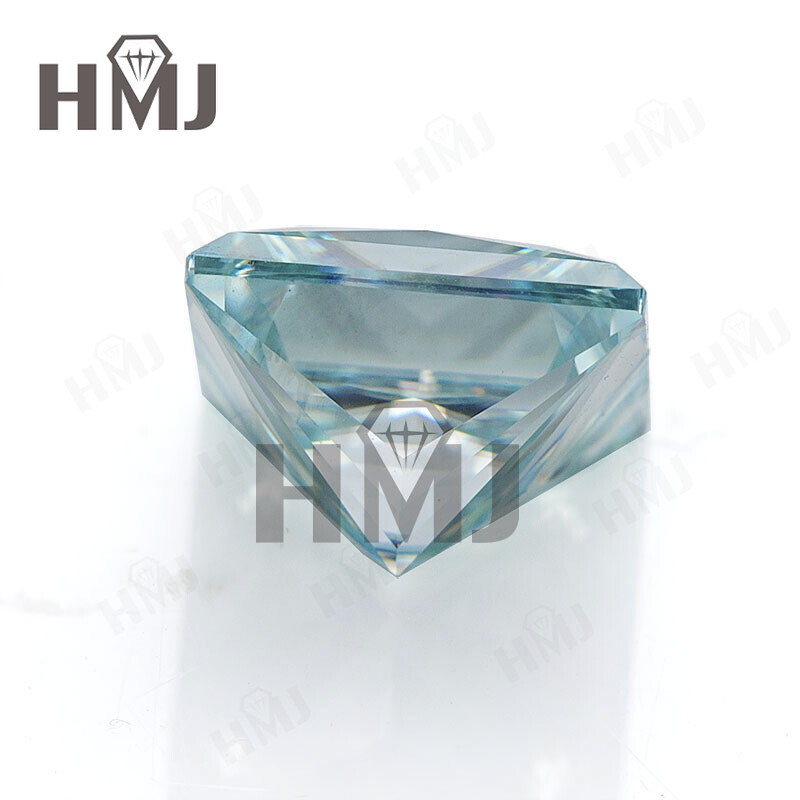 Round Aqua Blue Moissanite Loose Stone Gemstone 6 Shapes GRA Certified Jewelry
