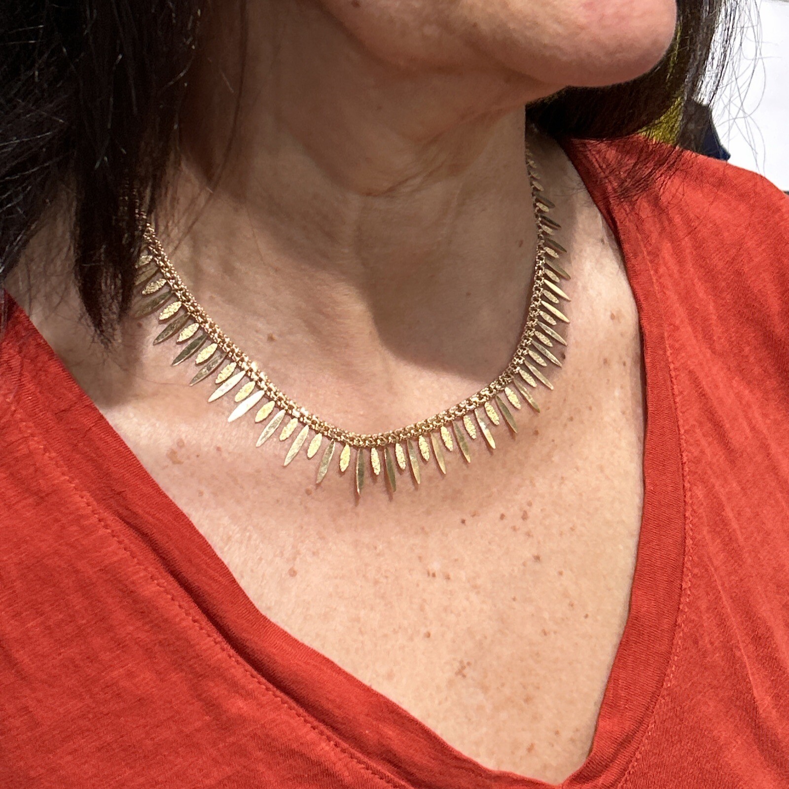 Estate 18k Gold Italian Necklace 16 1/2 Inch – 25.0 Grams