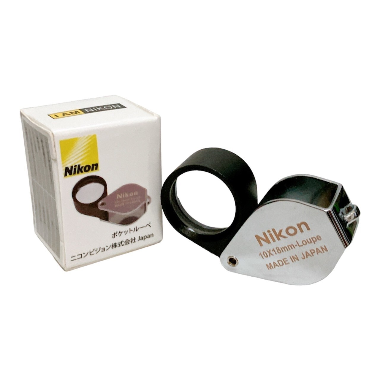 Nikon Folding Pocket Magnifier Full HD 10×18 mm Lens Jewellers Eye Amulet Loupe