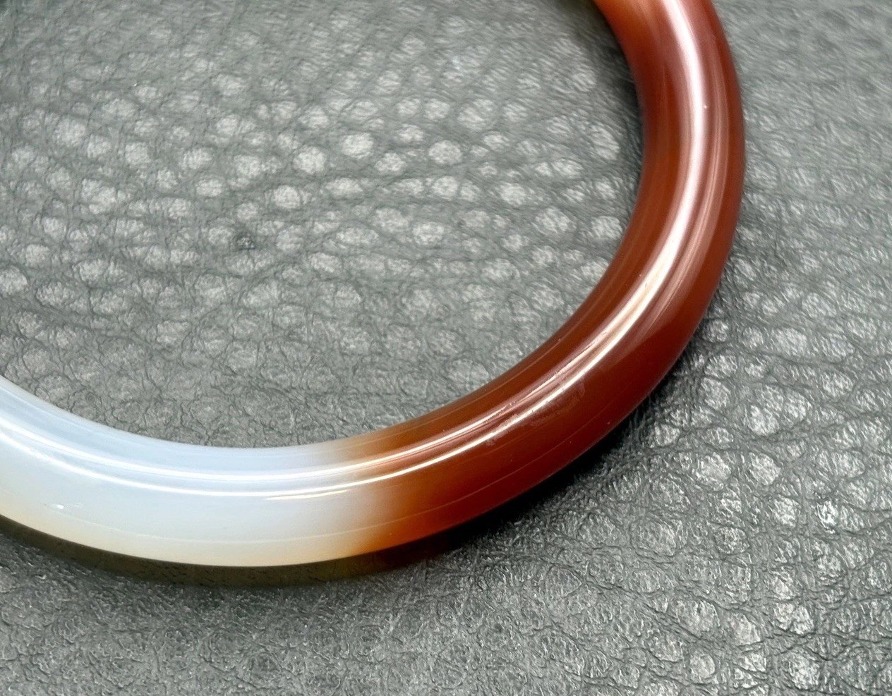Vintage Multicolor Stone Bangle Bracelet Green Brown White Round 8.25”