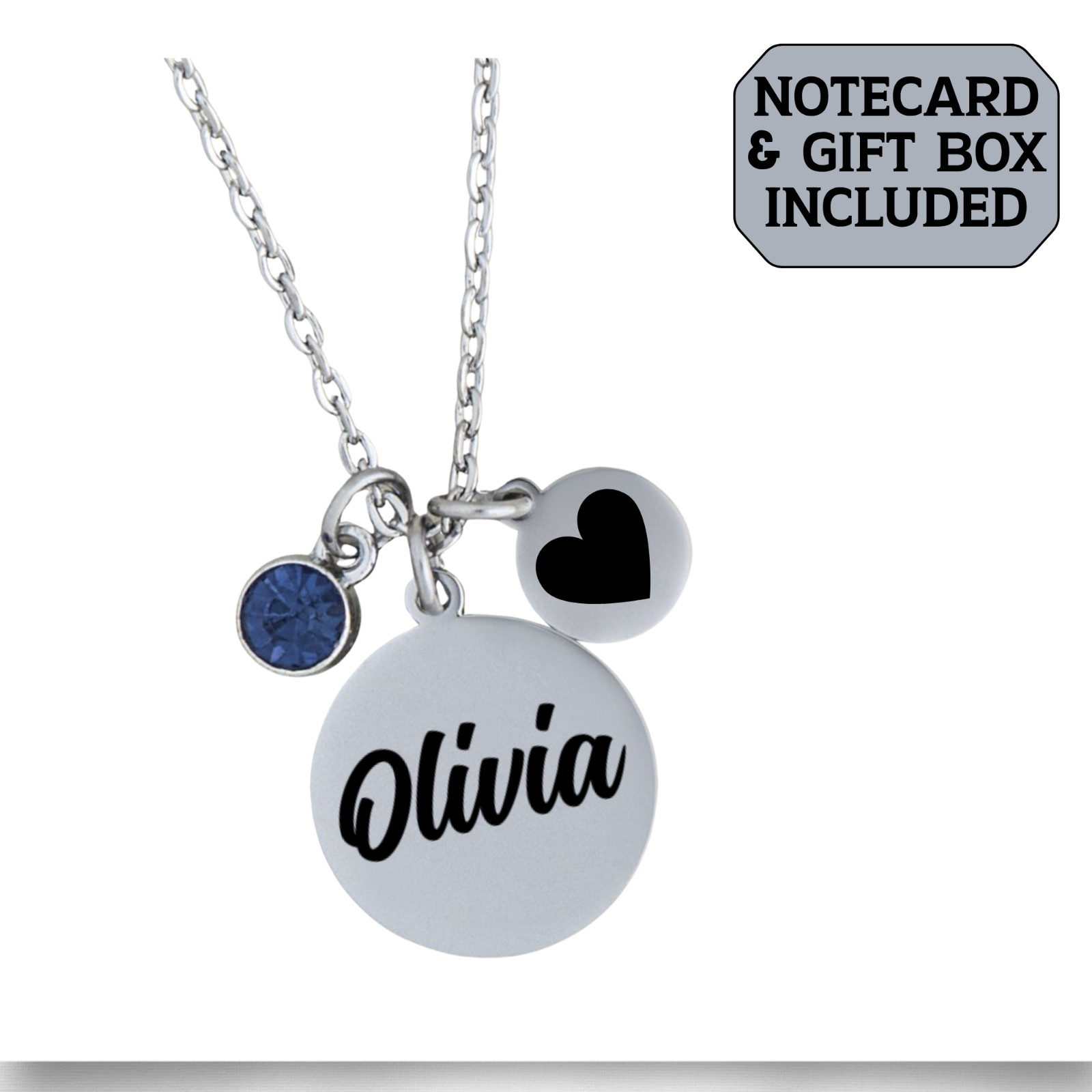 Personalized Name Necklace Birthstone Custom Pendant Jewelry