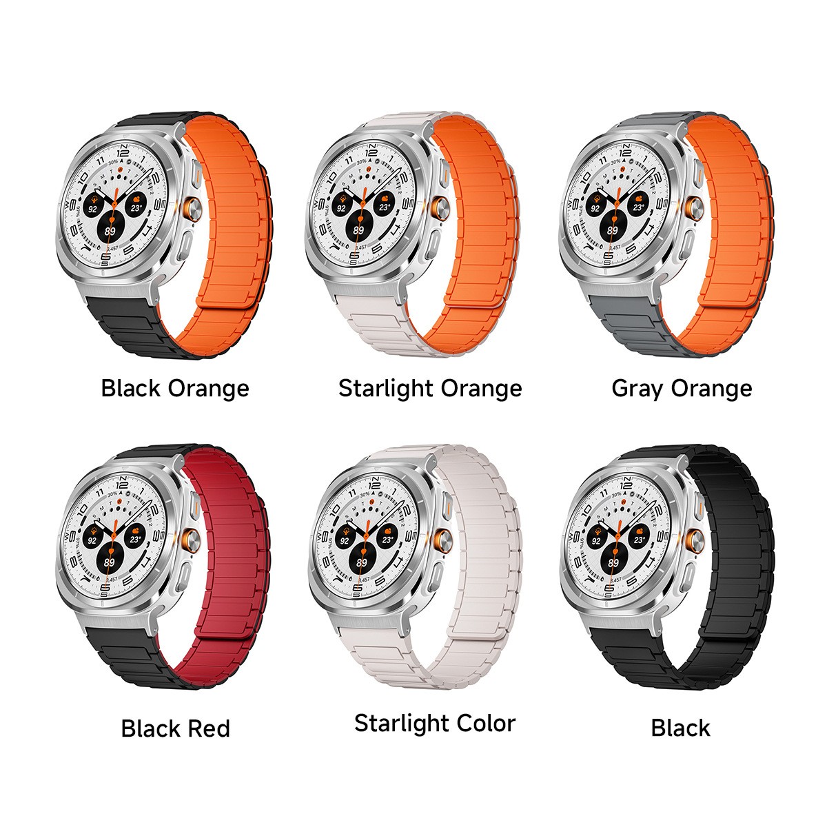 Fits Samsung GalaxyWatch Ultra 47mm Silicone Watch Strap 47mm Soft Flexible Band