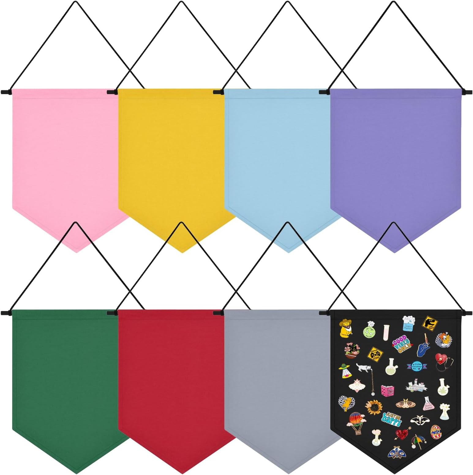 Wall Hanging Brooch Organizer Storage Board Colorful Enamel Pin Badge Canvas …