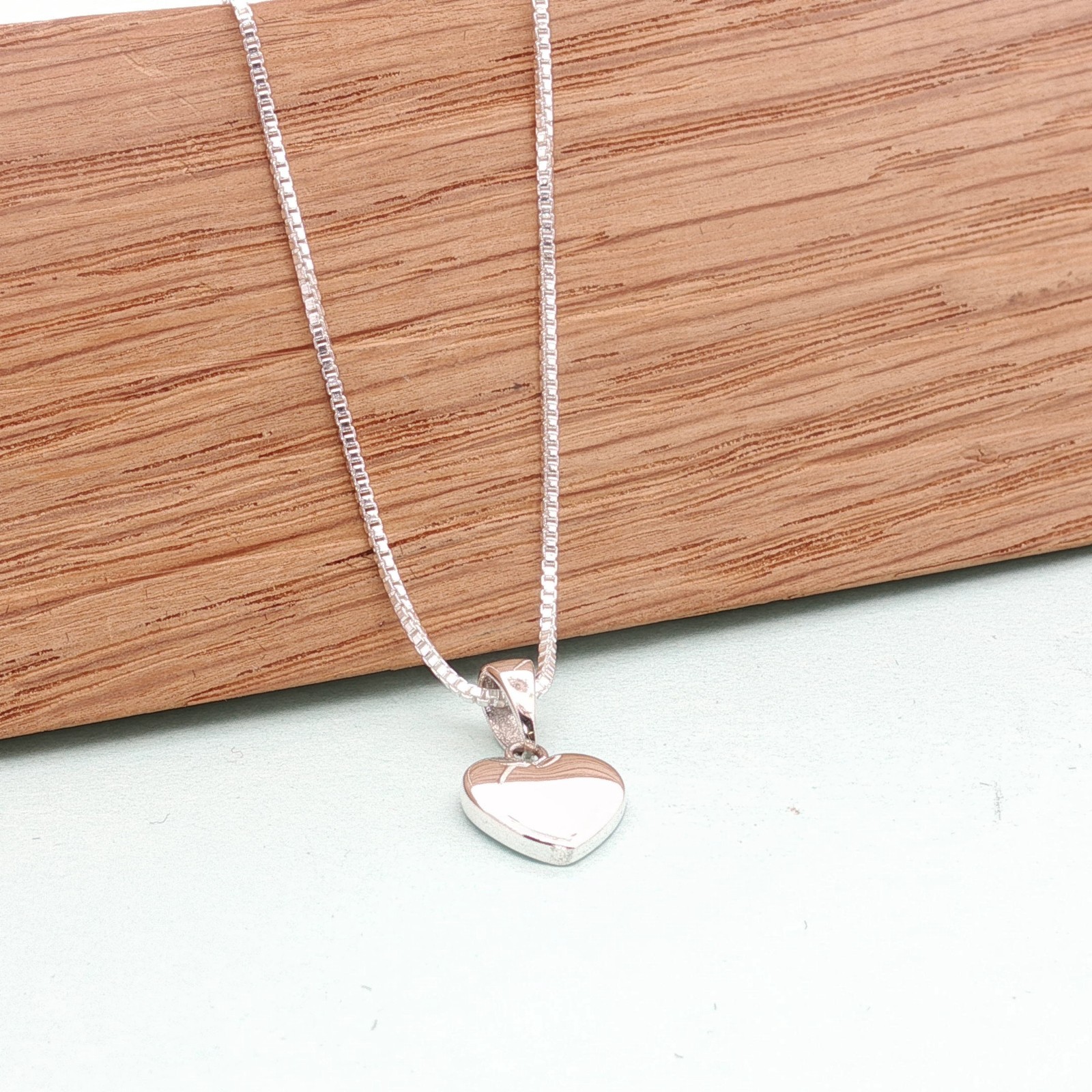 925 Solid Silver Heart Love Pendant Necklace RRP£32 (pp5100183) BOXED