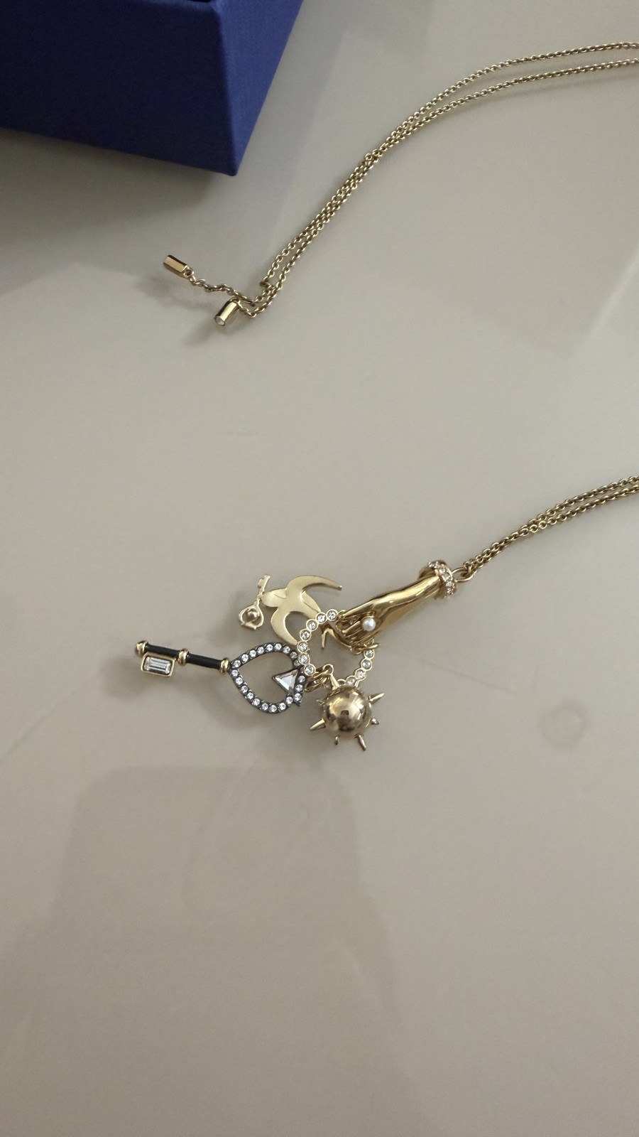 Swarovski Tarot Magic Necklace Charm Hand Motif Crystal