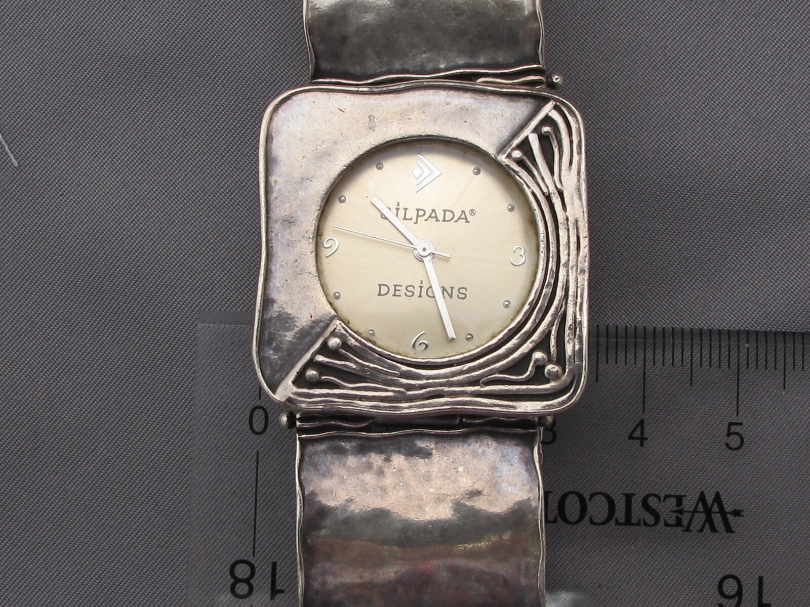 UNUSUAL Womens SILPADA DESIGNS Sterling Silver LINK WATCH-Applied Wires-6.25 In