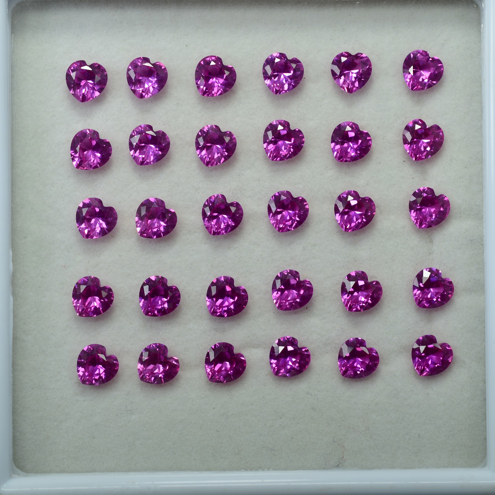 A+ Natural Ruby Gemstone Heart Cut 5X5 mm 50 Pcs CERTIFIED Pink Loose Gemstone