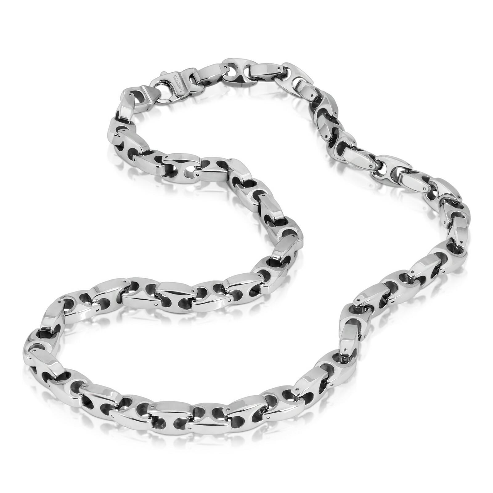 Heavy Biker 9.5 mm Tungsten Carbide Men’s Chain Necklace (TUC02) FREE SHIPPING!