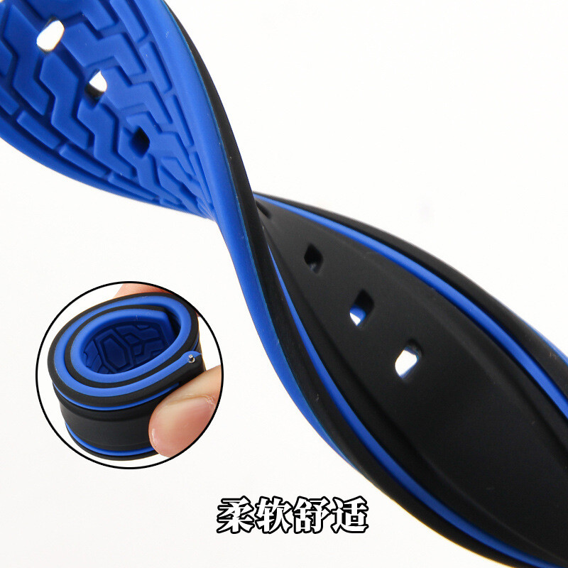 High Quality Rubber Silicone Watch Strap Men’s Waterproof Wristband 20 22 24mm