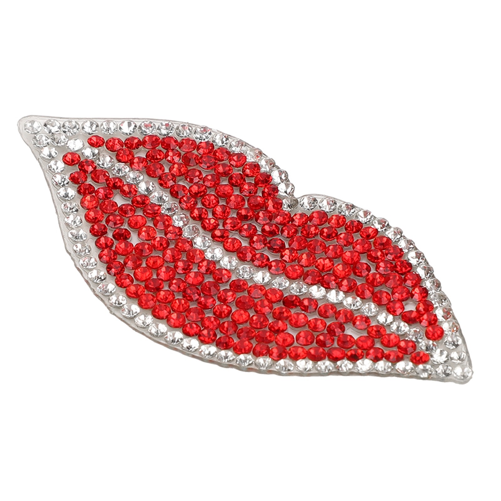 20Pcs Red Lip Rhinestones Resin Crystal Hot Pattern Clothing Decoration