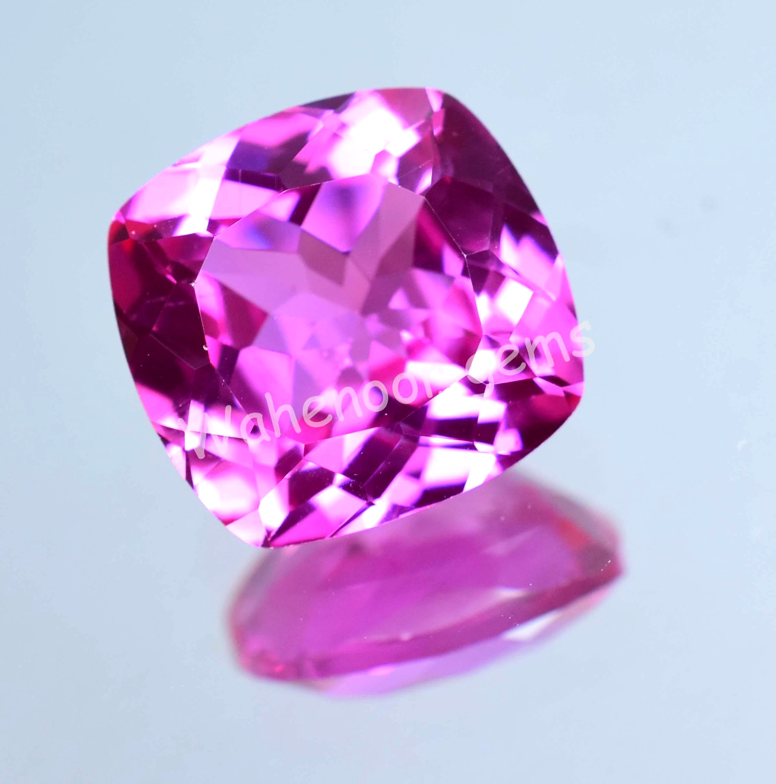 Natural Mogok Pink Ruby 22.65 Ct Cushion Certified Flawless Loose Gemstone