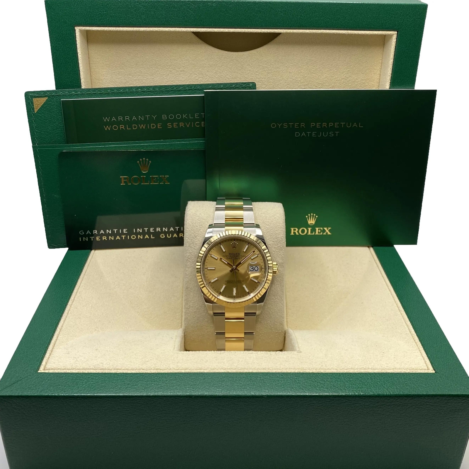 Rolex Datejust 36mm 126233 Steel Yellow Gold Champagne Dial Watch B&P 2023
