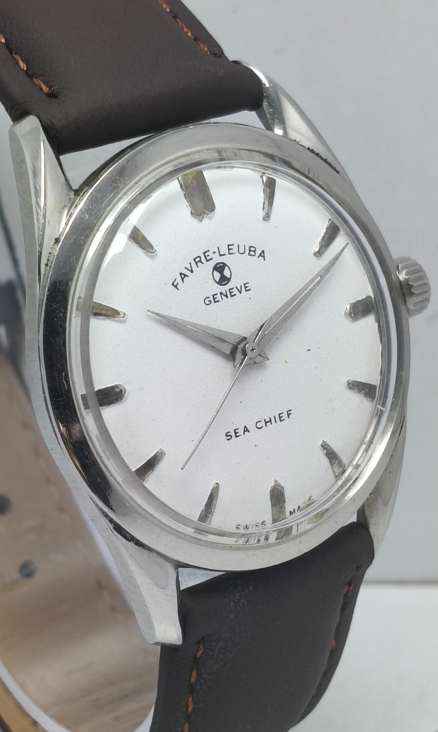 Vintage Favre Leuba Geneve Sea Chief Wrist watch Swiss Made For Men’s