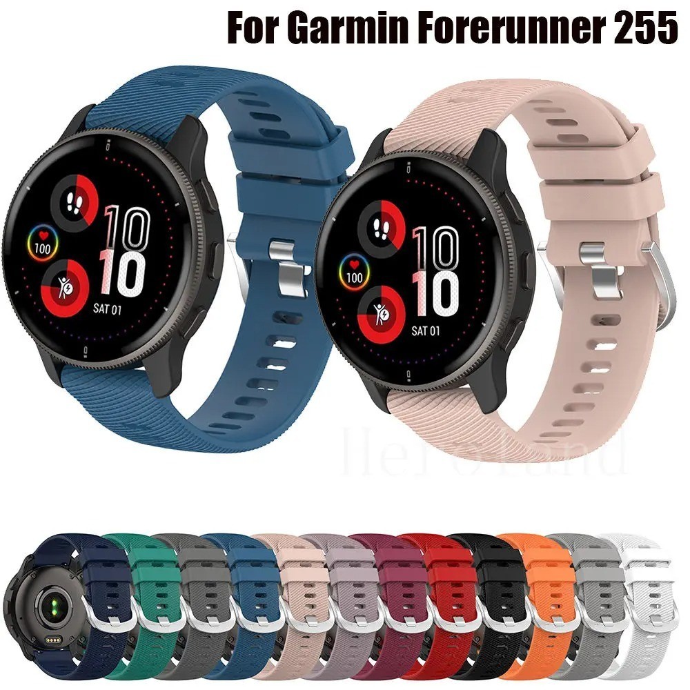 For Garmin Forerunner 245 / Forerunner 245 music Watch Band Silicone Sport Strap