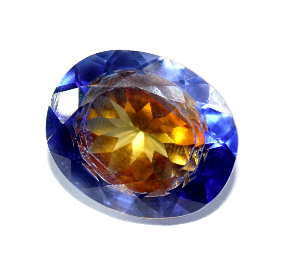 10 Ct Natural Bi-Colour Pitambari Sapphire Oval Cut Certified Loose Gemstone