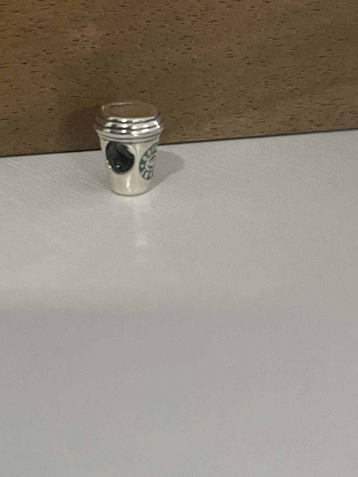 charm S925 Sterling Silver Charm Coffee Cafe Coffee Love Green Bead Gift