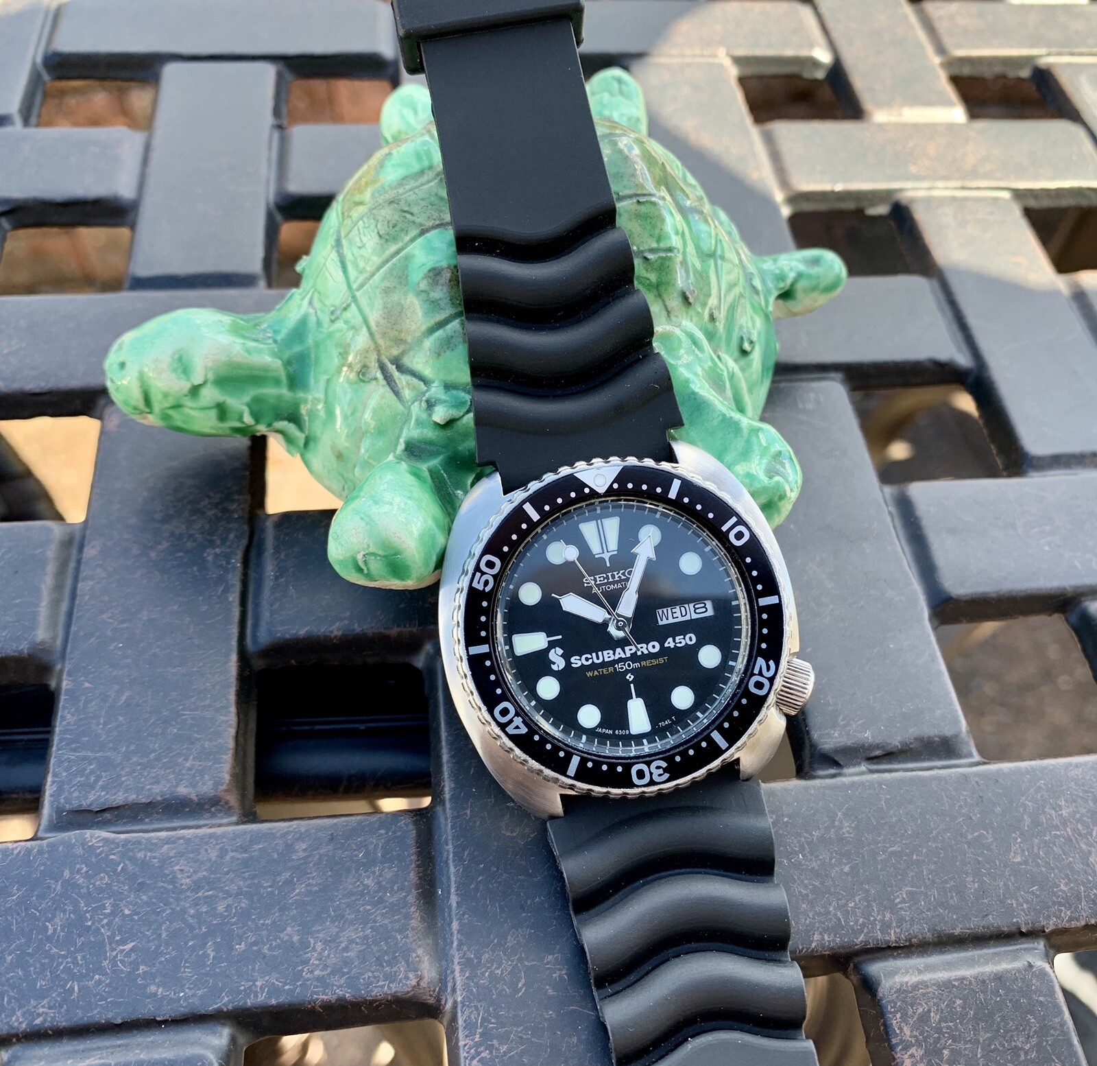 SEIKO 1984 VINT 6309-7049″TURTLE” SCUBAPRO 450 DIVERS WATCH,AUTO JAPAN MOVM’T A
