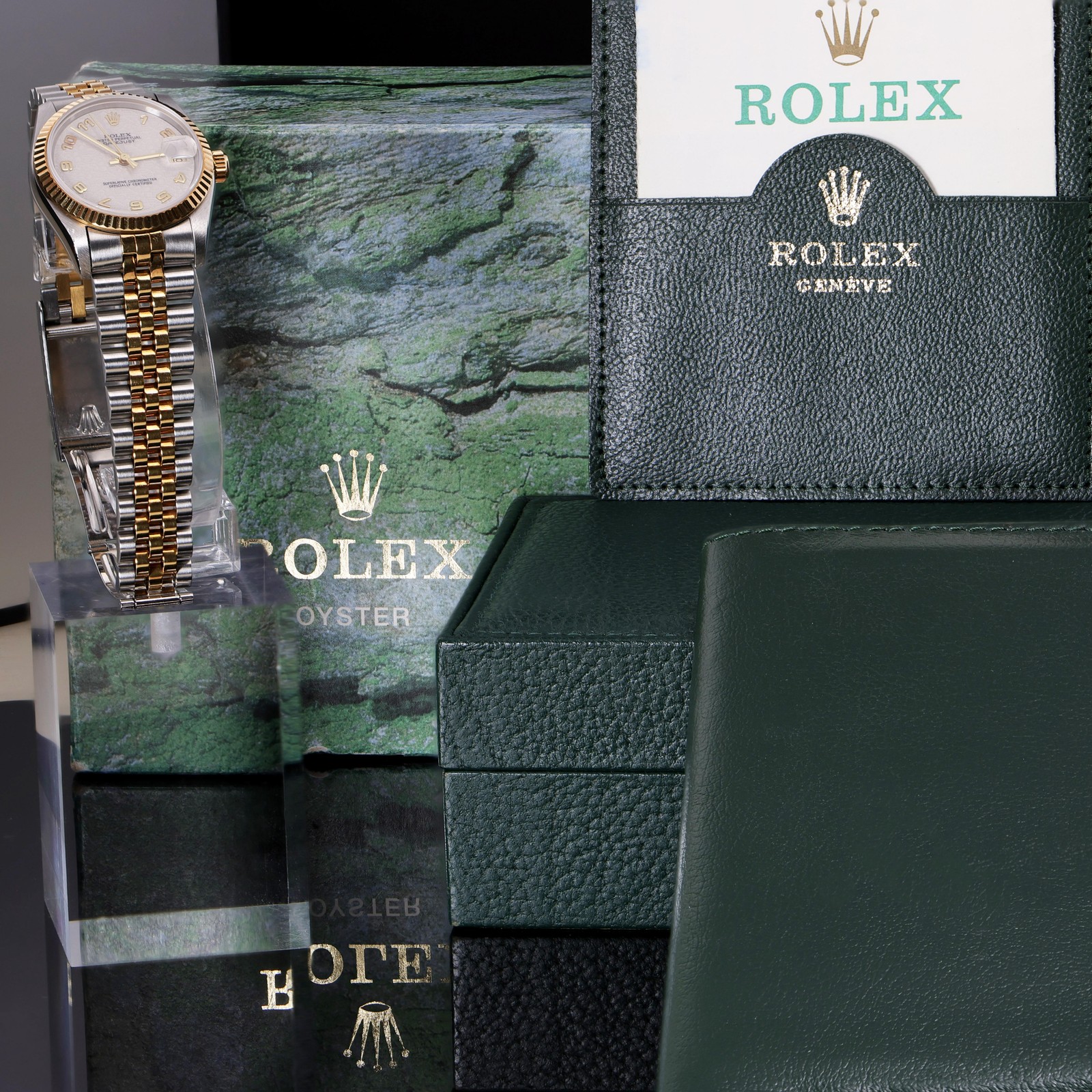 Rolex Datejust 68273 Two-Tone Jubilee Dial Fluted Bezel 31mm Watch 1998 Full Set