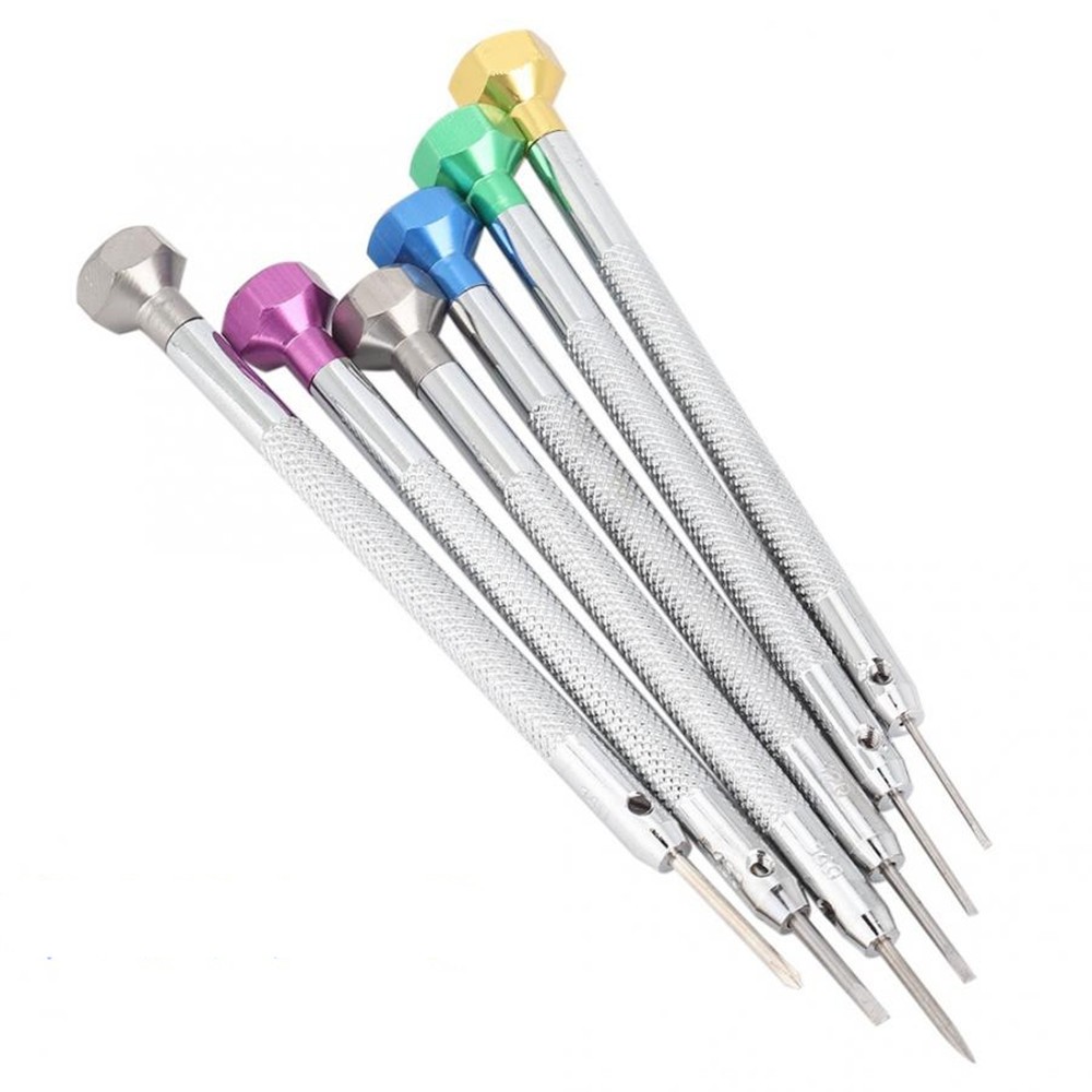 6Pcs Precision Steel Screwdriver+Blade Watchmaker Repair Tool For Watch Jewelry