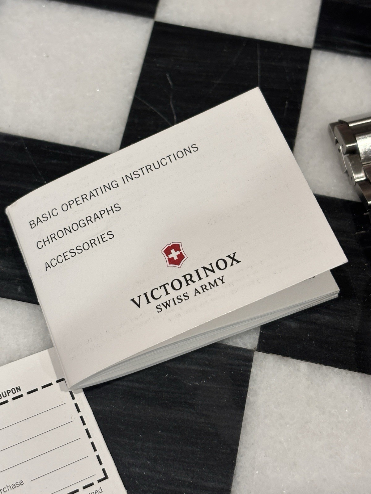 Victorinox 241160 Convoy Chrono Red SS Bracelet All Links Box And Manual