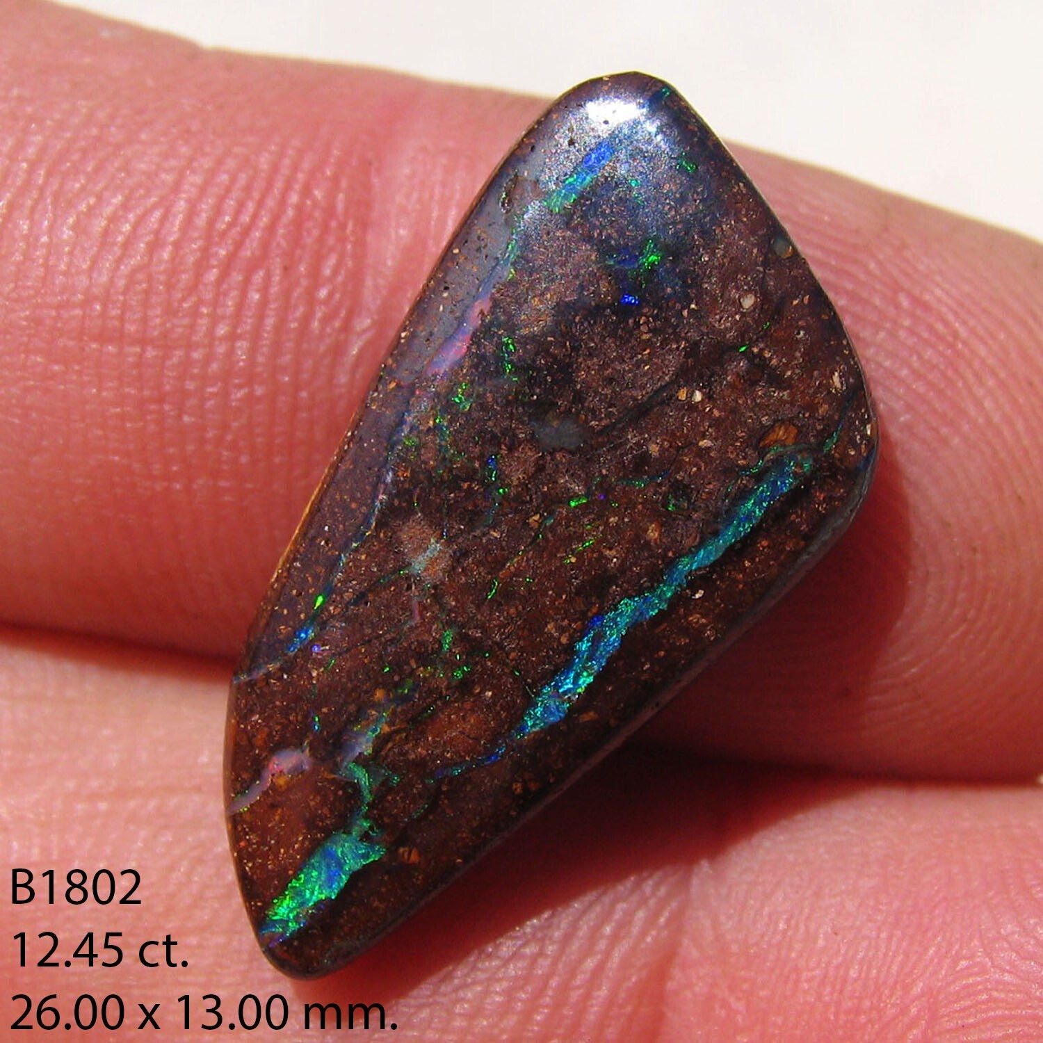 Boulder Solid Opal 12.45 TCW 100% Natural Solid Ready To Set in Jewelry B1802