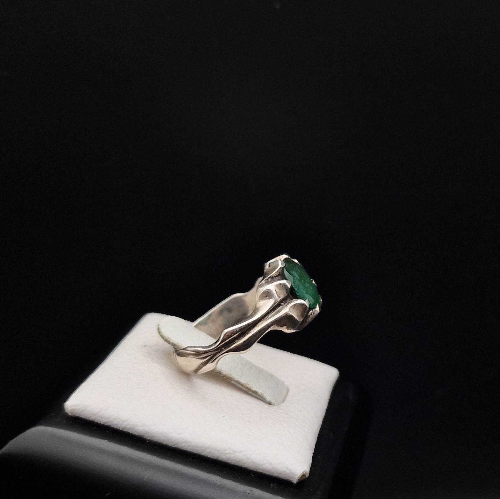 Emerald Emerald Silver Ring Handmade 925 Silver Silver Ring Handcrafted
