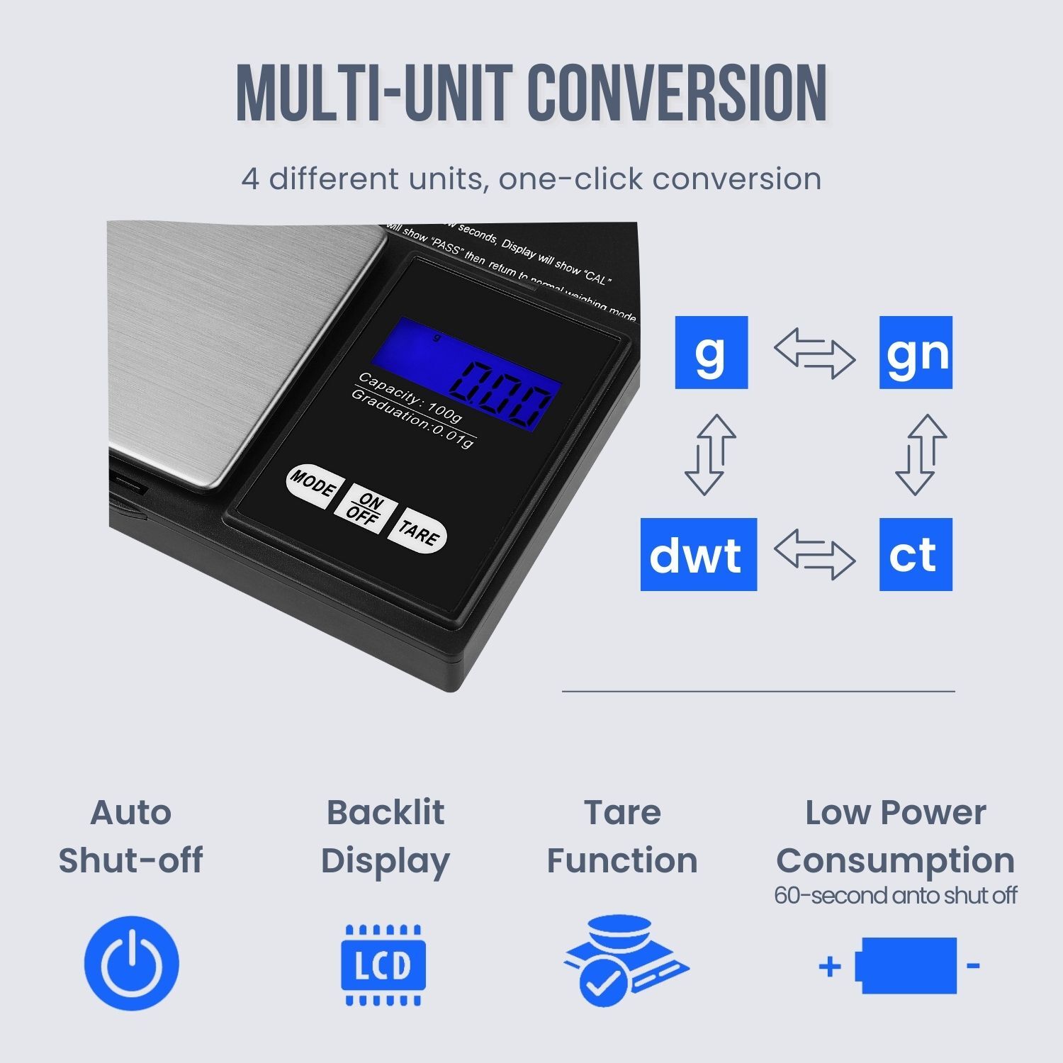 Mini Pocket 100g x 0.01g Digital Diamond Jewelry Gold Gram Balance Weight Scale
