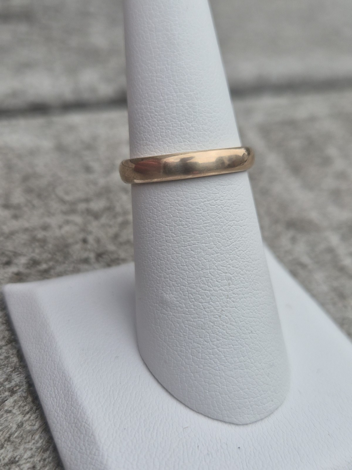 14K Yellow Gold Vintage JR Woods ArtCarved Wedding Band Ring 3.5mm Thick 3.7g