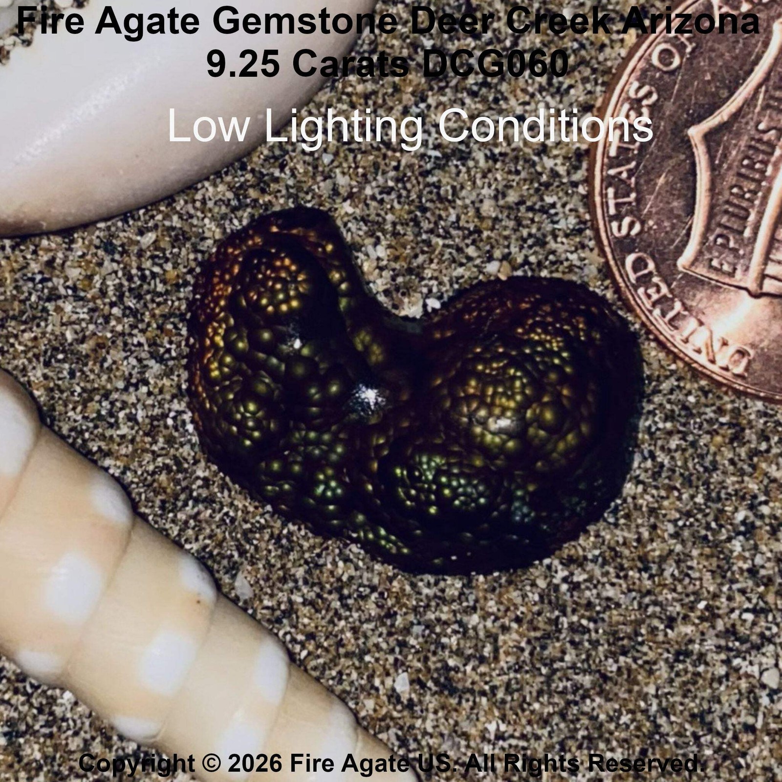 Fire Agate Gemstone Deer Creek Arizona 9.25 Carats DCG060