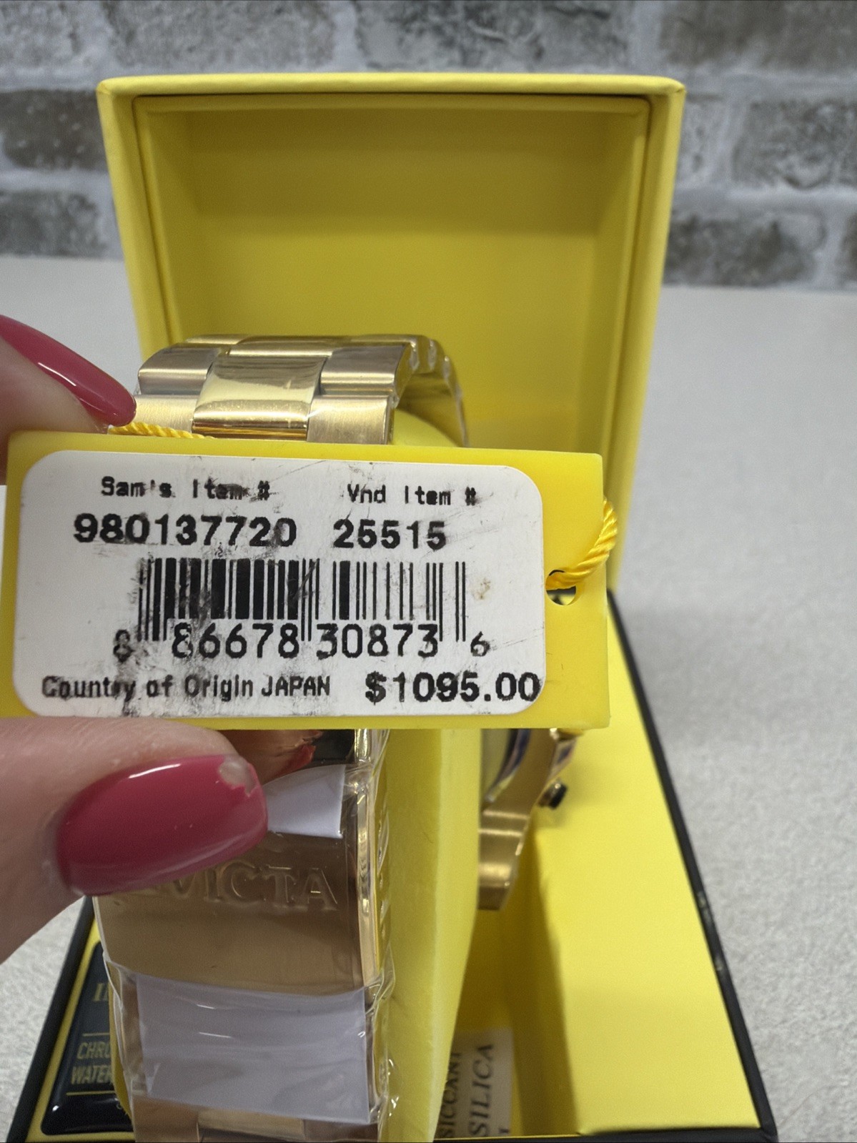 Invicta Bolt Men 52mm 25515 Chronograph gold/sunray Dial Gold Tone NIB