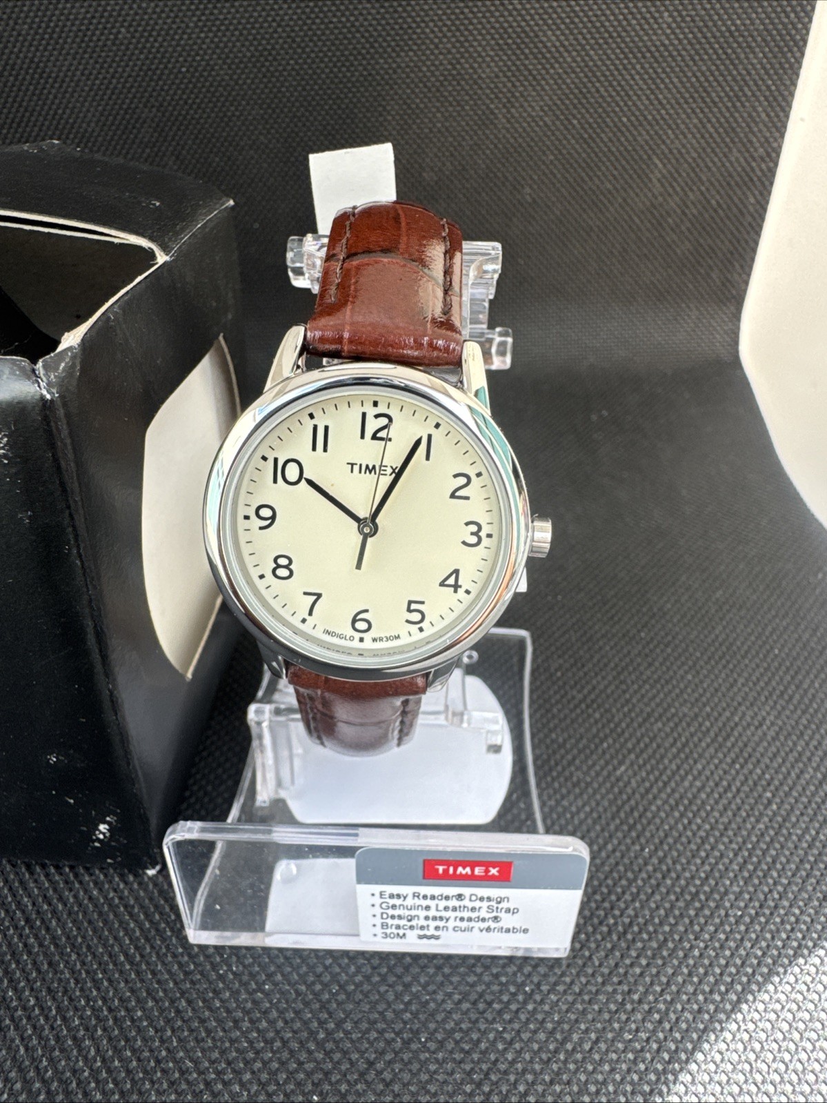 Timex Easy Reader Women’s Brown Crocodile Pattern Leather Watch
